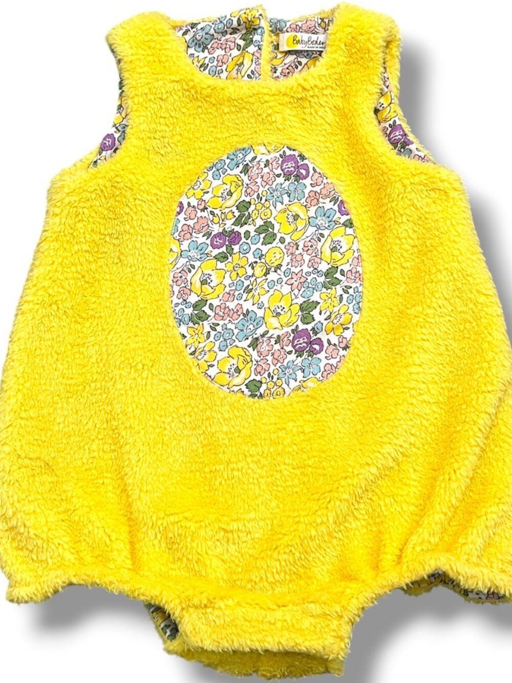 Baby Mini Boden Easter Egg Chick Ducky Romper with Floral Print Size 6-9M